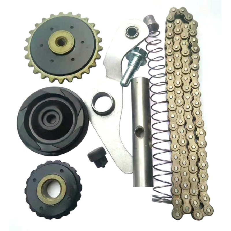 Three-way wheel + oil net + chain